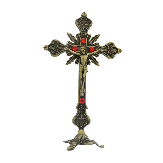 TABLE CROSS 10 Inches Religious Gifts Catholic Jesus Cross Statue ...