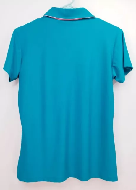 CHERVO Aloa Golf Polo Shirt, Womens Sz 10, Teal Green, Short Sleeve, NEW, VT3109 2