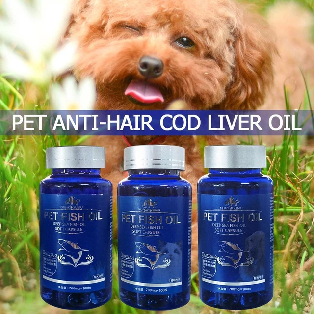 PET ANTIHAIR COD liver oil with Norwegian salmon gelatin phospholipid