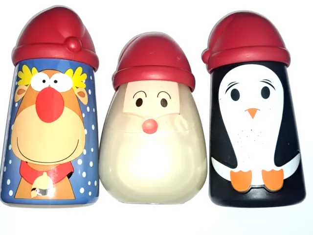 Avon Rare Vintage Children's Kids Christmas Sensitive Bubble Bath Trio 🎅🦌🐧