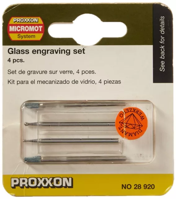 Proxxon 28920 Glass Engraving Set, 4 pcs.