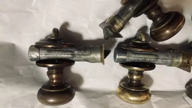 1 ea.-Vintage SMALL BRASS SCREEN/STORM Door MORTISE Latch +Strike+ Hardware