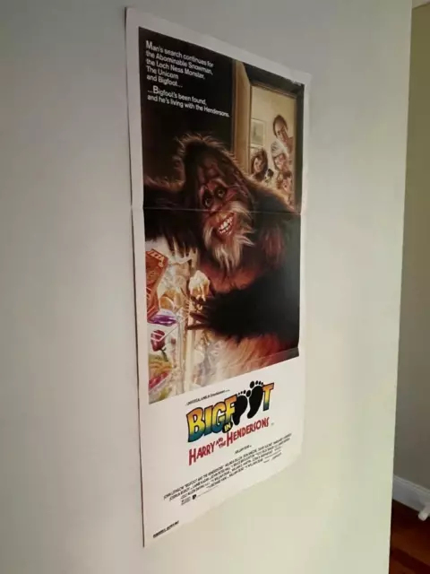 Bigfoot In Harry And The Hendersons 1987 Aust Orig Daybill Poster In Vgood Cond
