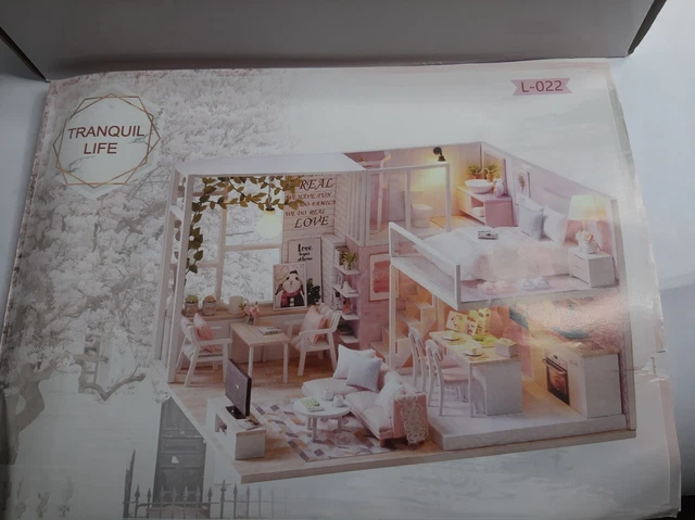 Cutebee DIY House L-022C Tranquil Life Miniature Doll House Kit 1:24 - 5 Rooms