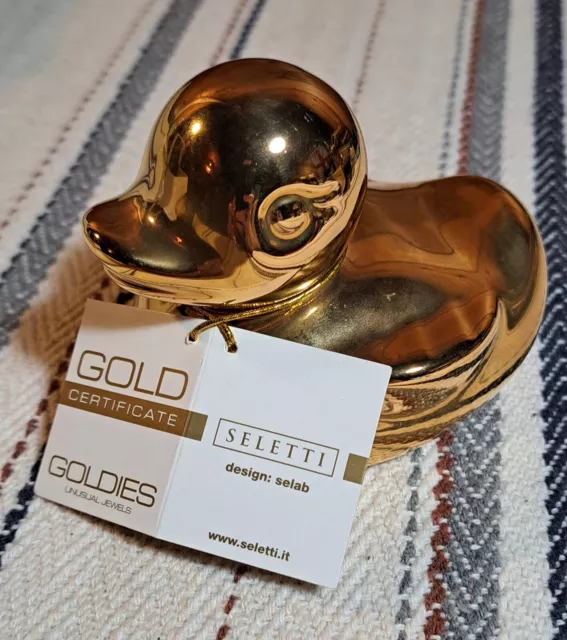 Goldie's / Seletti 24 Kt Gold Plated Duck