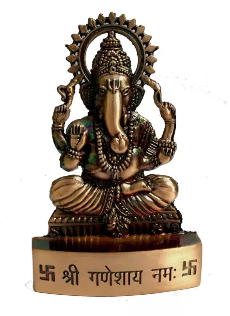 Ganesh Idol Ganesha Statue Hindu God Murti 11 Cm Height Mixed Metal Energized