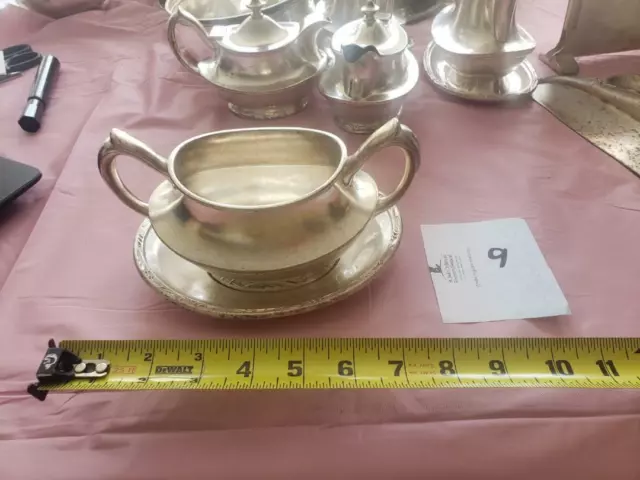 C&Nw Ry Chicago & Northwestern Rail Road Sugar / Gravy Boat 700 J Silver Plated