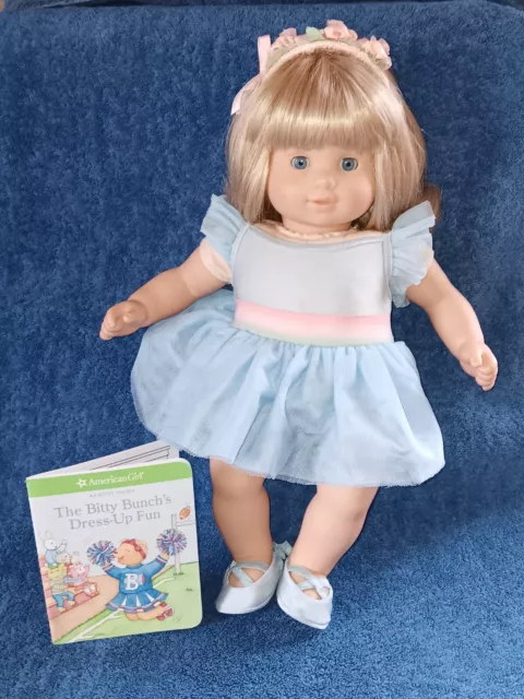 Blonde American Girl Bitty Baby Doll Ballerina Outfit Blue Eyes 9851  Lot 15"