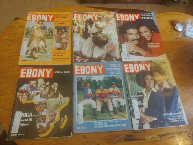6 Vintage Ebony Magazine Large 1976 Jul/Aug/Sept/Nov 1977 May 1978 O.J. PRYOR