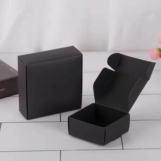 Paper Kraft Square Boxes Gift Packaging Rectangle Box Containers Diy Decors 5pcs