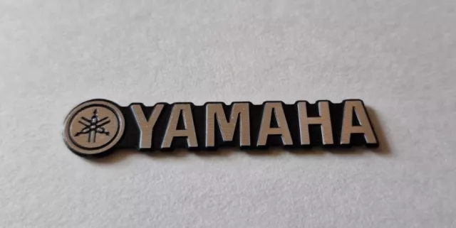 Yamaha, Alu Aufkleber/Emblem/Schriftzug/Schild, selbstklebend, Metall, Neu 3