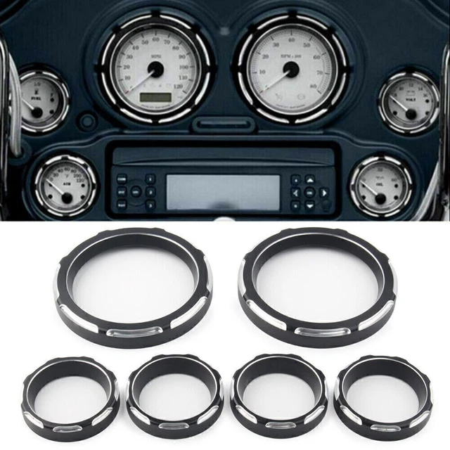 Motor CNC Speedometer Board Burst Gauge Bezel For Harley Touring FLHT FLHX 96-13