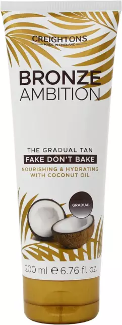 Creightons Bronze Ambition Fake Don't Bake Gradual Tan 200ml - Blended with Oil.