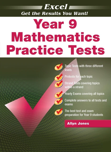 EXCEL YEAR 9 Mathematics Practice Tests by Allyn Jones (English ...