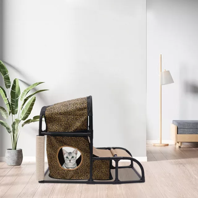 Modern Cat House Condo Pet Play Home Cat Bed Furniture Scratching Post House