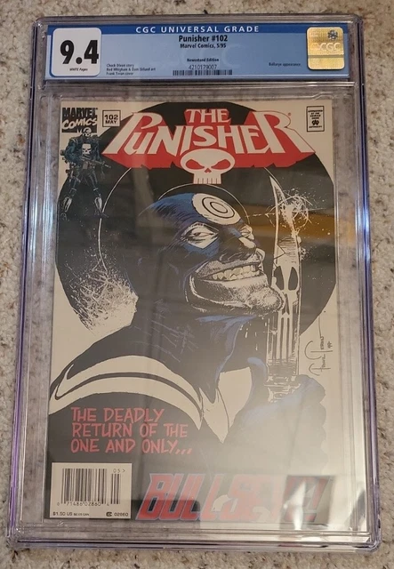 Punisher #102 Cgc 9.4 Marvel 1995 Newsstand Edition - CGC NM 9.4 Bullseye Cover