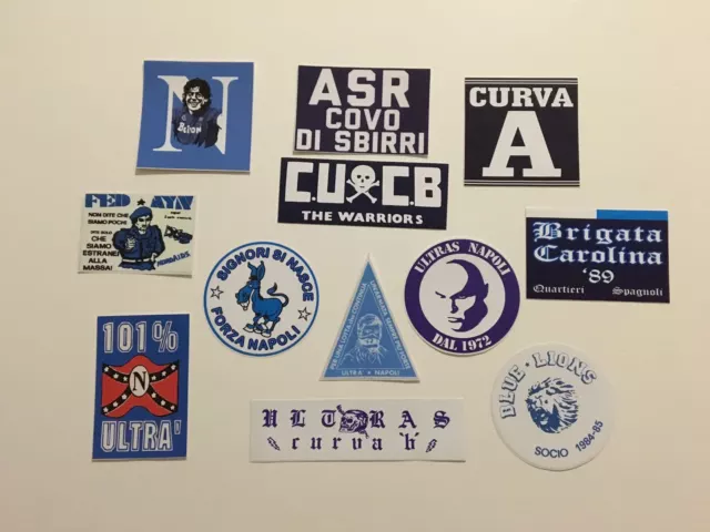 NAPOLI 12 ADESIVI Ultras Pegatina Aufkleber Stickers Brigata Carolina Blue  Lions EUR 17,90 - PicClick FR
