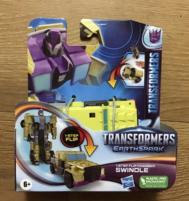 TRANSFORMERS TOYS EARTHSPARK 1Step Flip Changer Swindle Action Figure