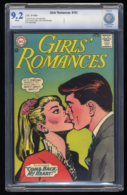 Girls' Romances #101 CBCS NM- 9.2 White Pages Jay Scott Pike Cover! DC Comics