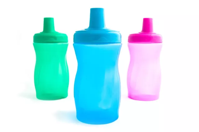 NEW (12 pack) Leak Proof Spill Sippy Cup for Baby and Toddlers, 8 Ounce