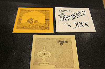 EDWARD GOREY 3 Books Fantod Press Pious Infant Inanimate Tragedy ...
