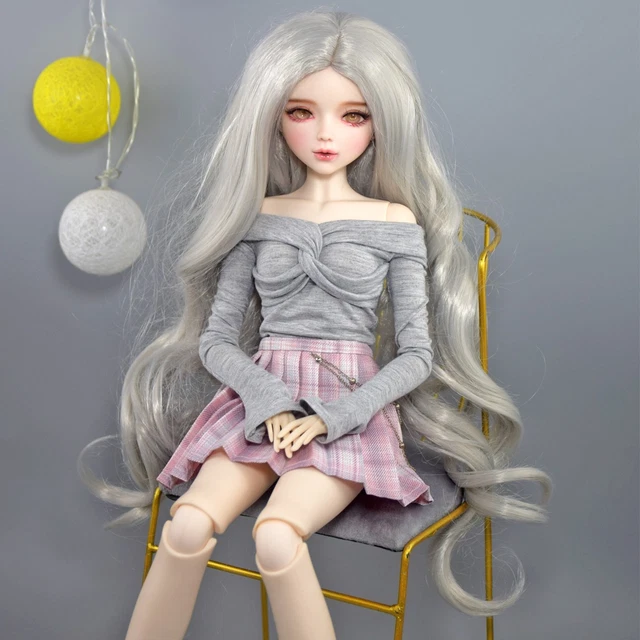 1/3 BJD Poupée 60cm Fille Yeux Échangeables Perruque
