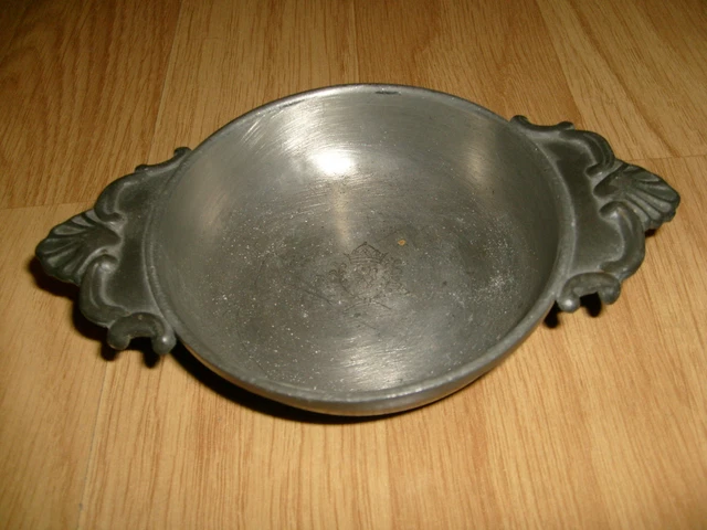 Tastevin Ancien En étain – Diamètre 7,5 Cm, 80g, Avec Blason Et Poinçon, XXe Siècle