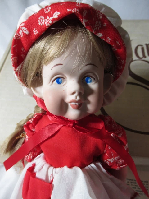 Boxed 1981 Marjorie Spangler Doll Billy & Betsy Berry Porcelain 11" Boy/Girl Set 5