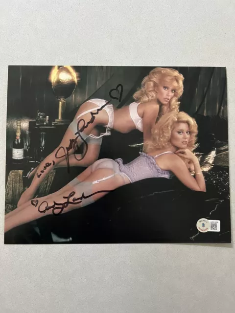 Judy & Audrey Landers autographed signed 8x10 photo Beckett BAS COA Sexy Hot