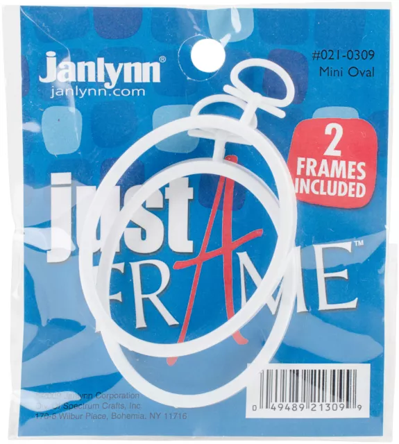 10er-Pack Janlynn Just A Frame Mini Oval Reifen 2,25""x2,75"" 2/Stück - weiß 21-0309