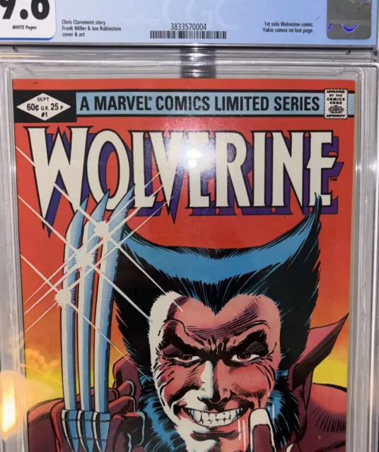 Wolverine Limited Series #1 Cgc 9.6 White Pages - 1St Solo Wolverine Comic 1982