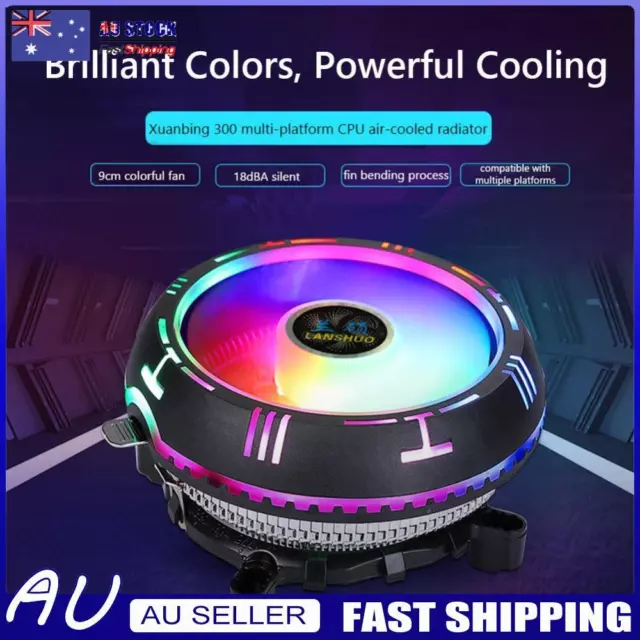 Low Profile RGB CPU Air Cooler Quiet Cooling Fan for Inter AMD