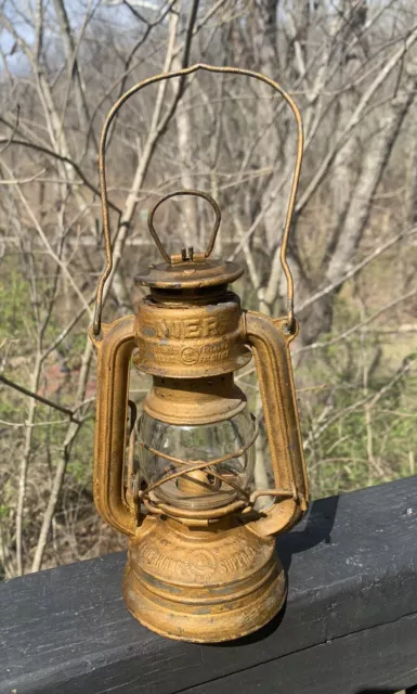 Antique German Kerosene Lantern Feuerhand No. 175 Super Baby Copper Bottom