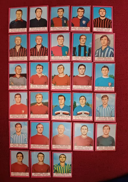 LOTTO 28 Figurine per album Calciatori Panini 1967-1968 • LEGGI: