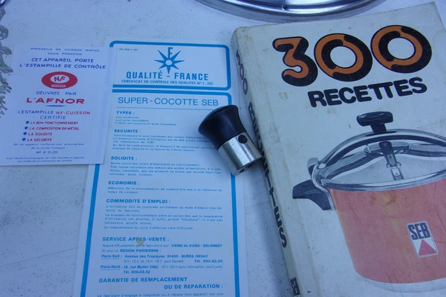 ANCIENNE COCOTTE MINUTE Seb 8L Made in France avec Panier Vapeur EUR 30