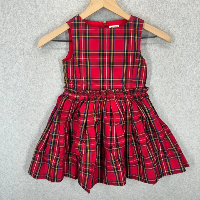 Crewcuts JCrew Girls Red Tartan Plaid Holiday Dress Girls Size 5 NWT