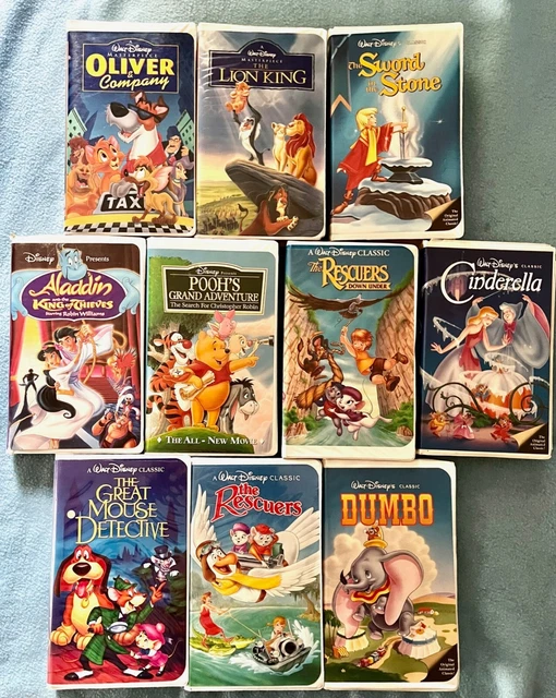 DISNEY VHS TAPES Masterpiece Collection/ Black Diamond Lot Of 10