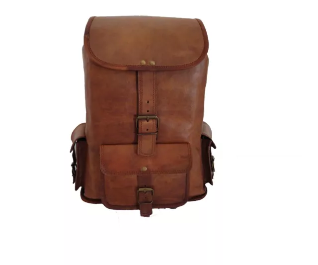 Mochila de cuero vintage de 18 ", bolso de hombro, mochila para ordenador...