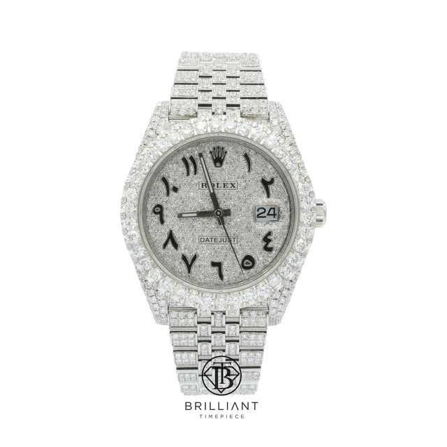 Orologio Uomo Quarzo Con Diamanti E Data – Cassa In Lega 36mm, Cinturino Acciaio Inox IP Blu, Impermeabile 30M - 2