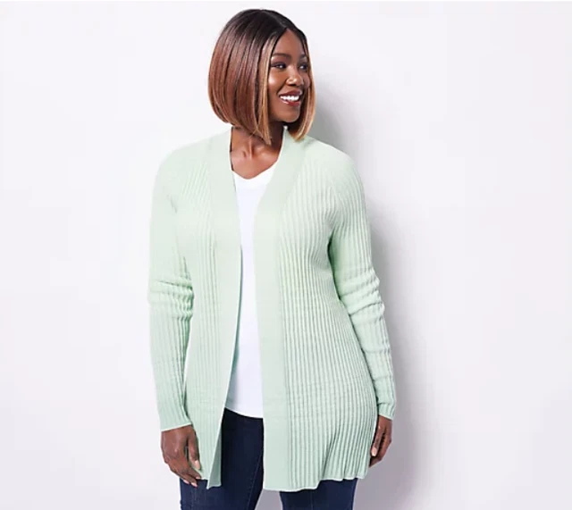 Isaac Mizrahi Live! True Denim Ombre Textured (Pale Jade, Medium) A473226