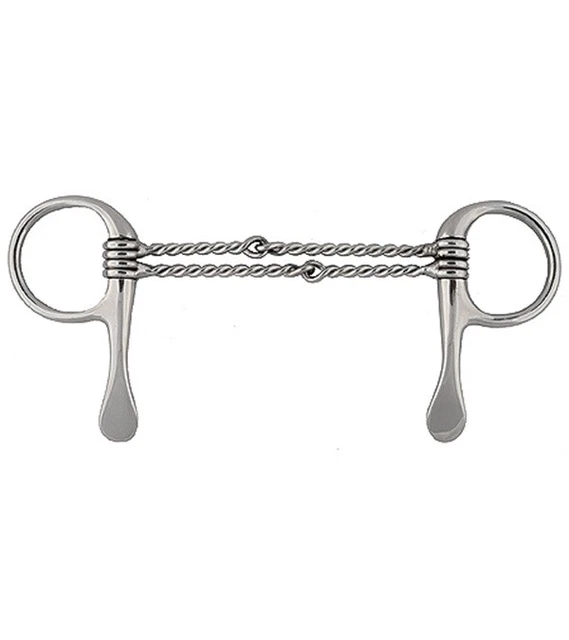 Half Cheek Double Twisted Wire Bit