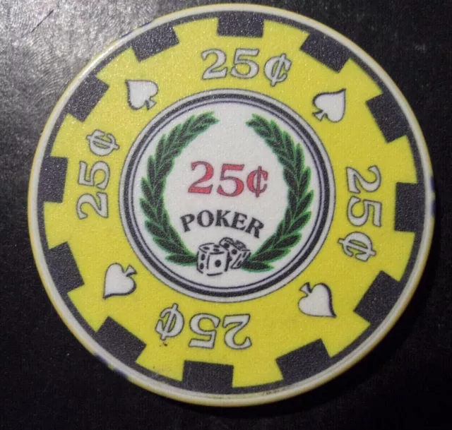 UNIDENTIFIED CASINO CHIPCO MANUFACTURER SAMPLE POKER 25¢ casino gaming chip