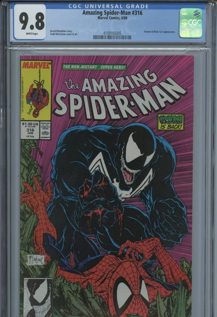 1989 MARVEL AMAZING SPIDER-MAN #316 1ST VENOM COVER TODD McFARLANE CGC 9.8 WHITE