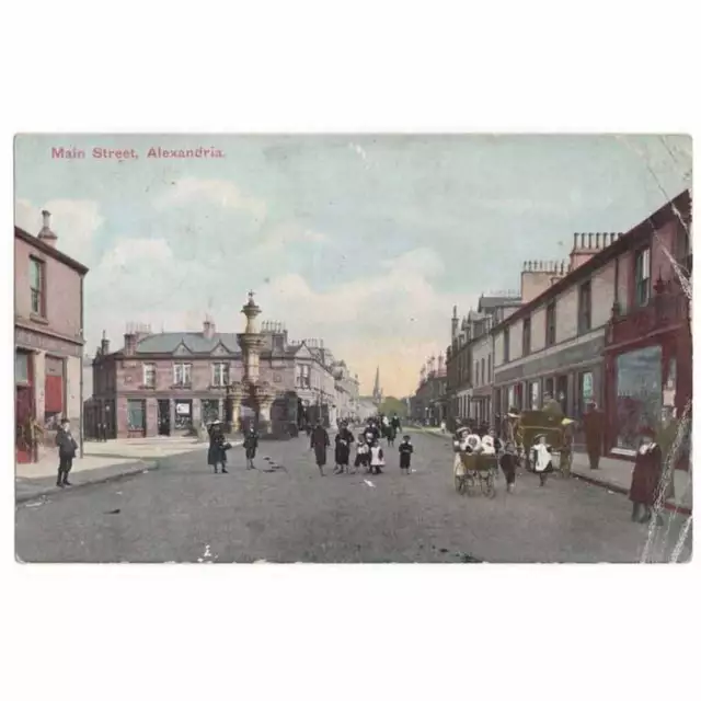ALEXANDRIA Main Street, Dunbartonshire Postcard Postally Used c1906