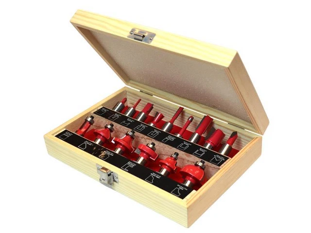 Faithfull FAIRBS15 1.3cm TCT Punta Del Router Set, 15 Pezzi