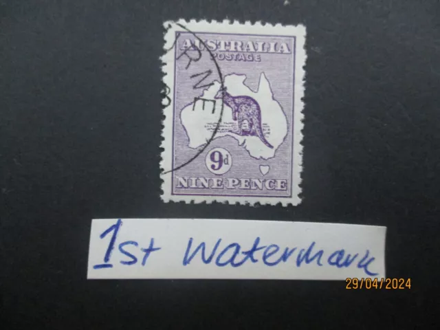 Kangaroo Stamps: 1st Watermark Used - Excellent Item, Must Have! (T6383)