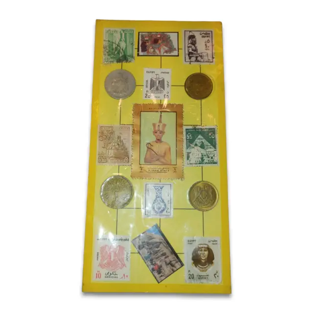 Alte historisches Münzset Ägypten Münzen Set Sammlung Briefmarken