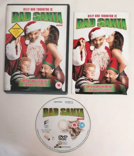 DVD - Bad Santa Unseen Cut Christmas Xmas Classic Billy Bob Thornton PAL DVD UK
