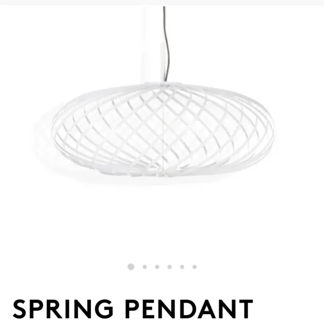 Tom Dixon Spring Small Pendant White LED Light Fixture (New In Box) 2