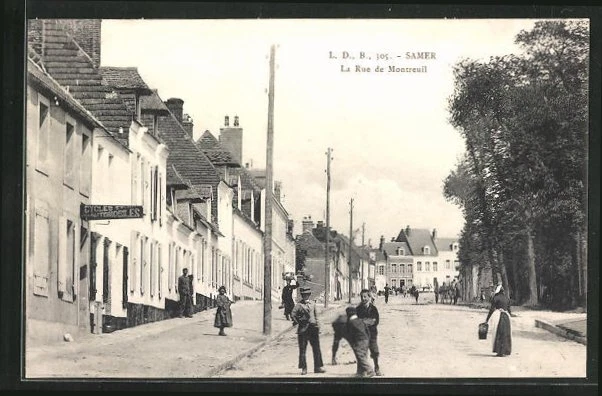 CPA Samer, La Rue de Montreuil